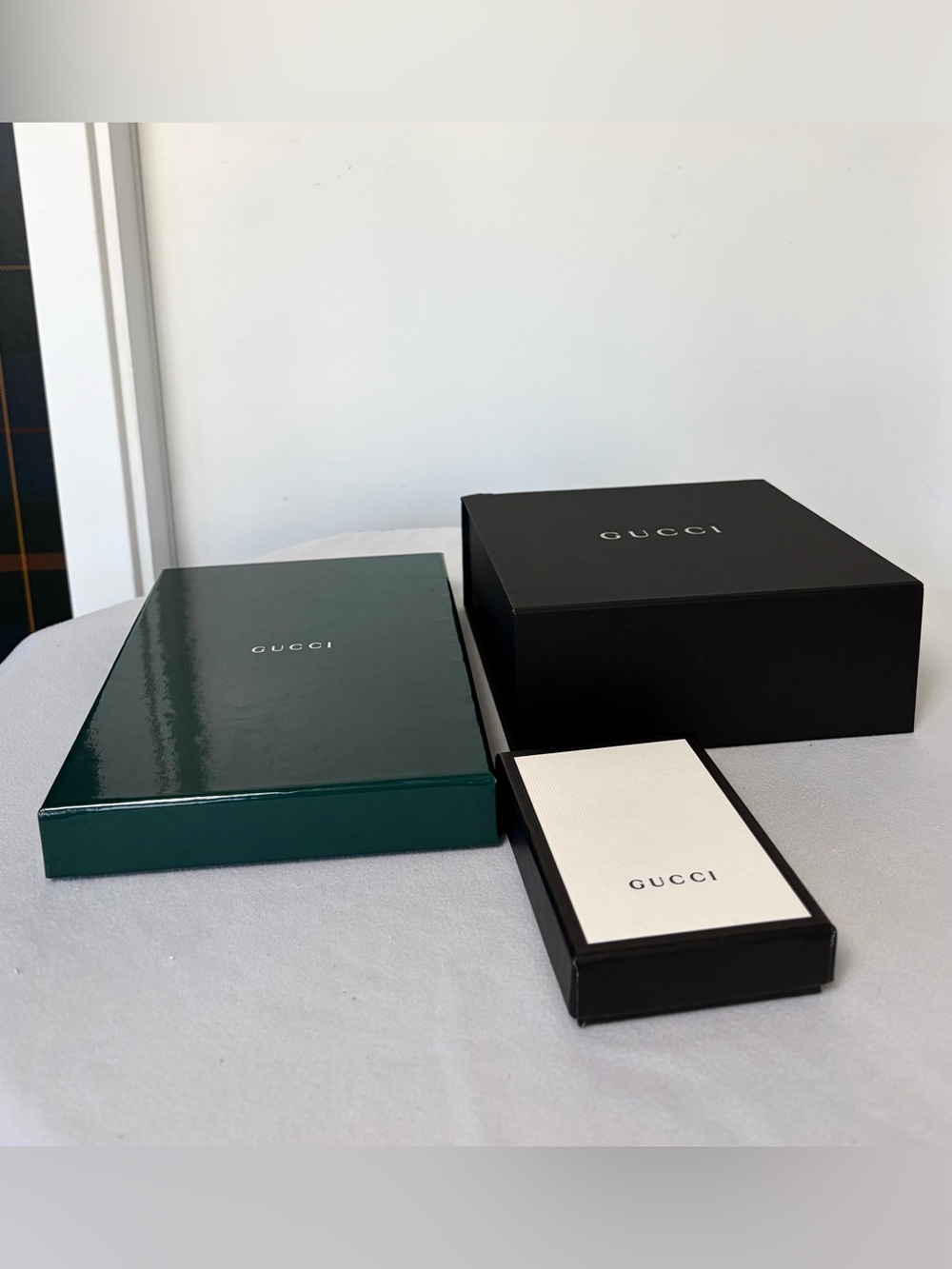 Gucci Set of Boxes, multiple sizes, Black, Green & Cream, GUC, - Picture 2 of 16